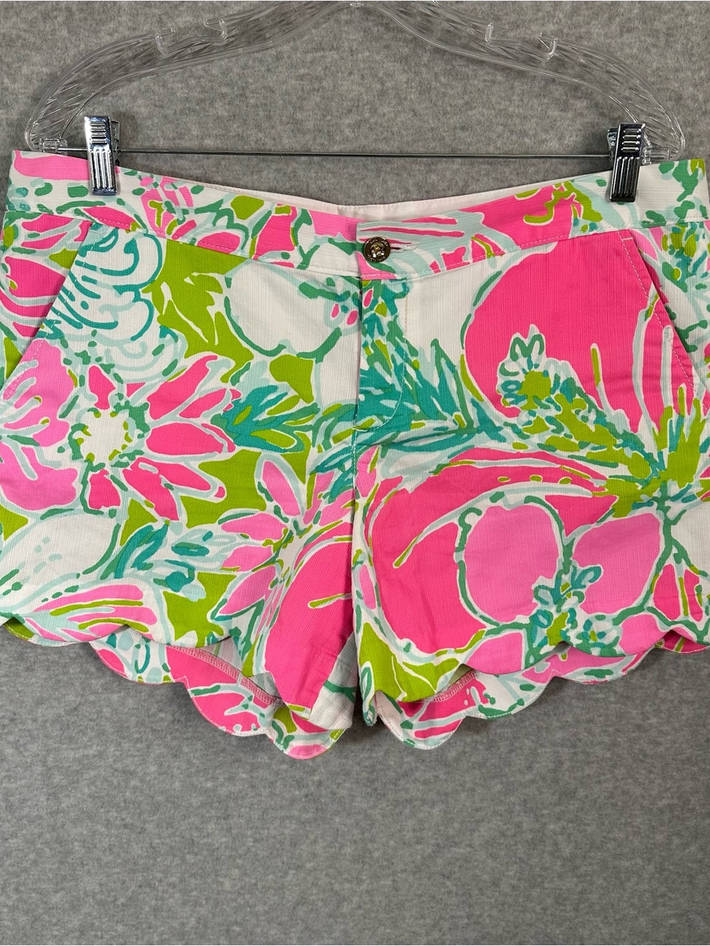 Lilly Pulitzer Buttercup Shorts 12 Womens Flamingo Pink Don't Give A Cluck NWOT